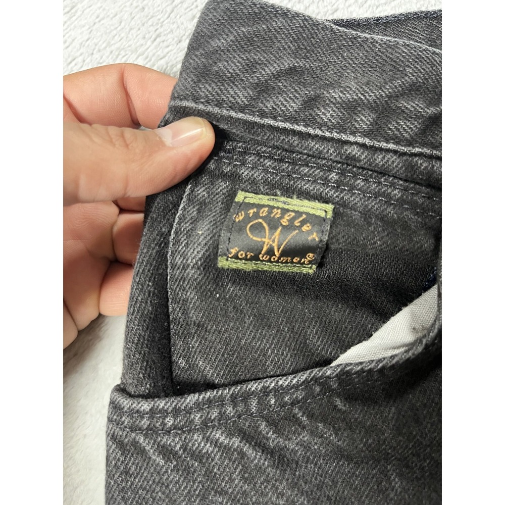 Vintage 90s Wrangler Tapered Fit Jeans Womens 8 Black Denim Made in USA - Picture 6 of 9